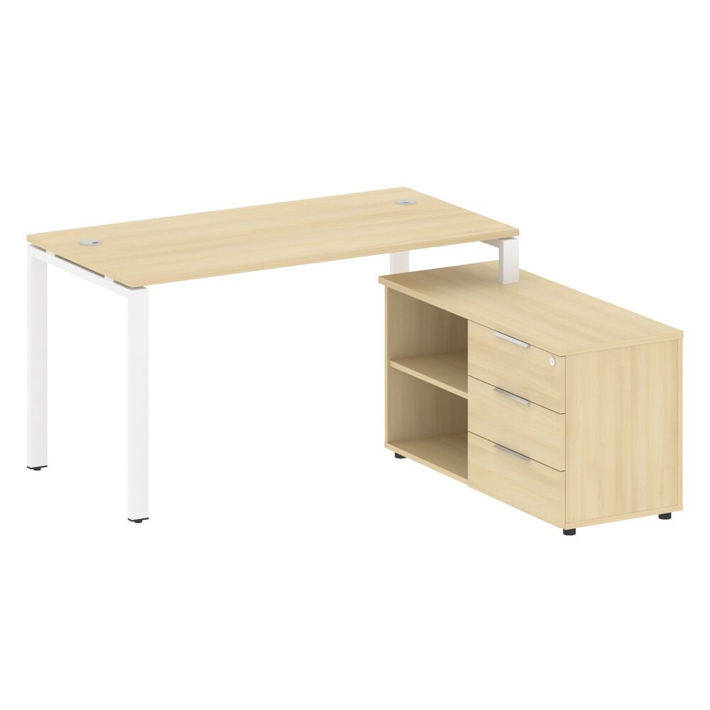 Рабочая станция с опорной тумбой правая