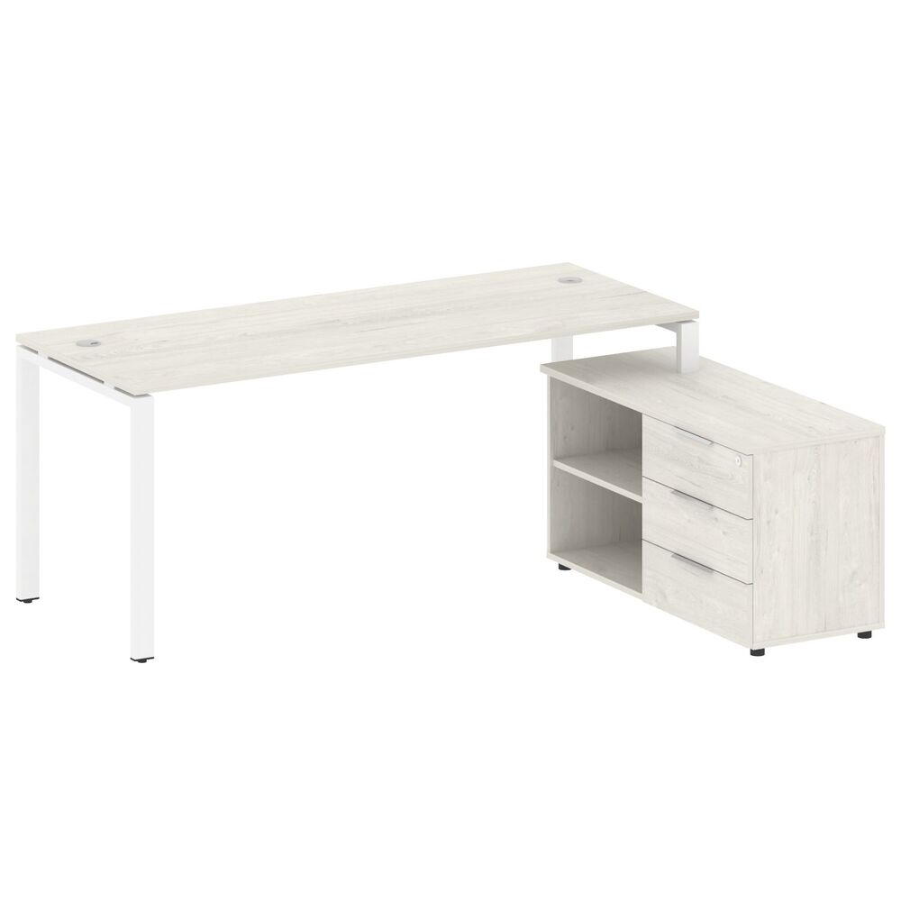 Рабочая станция с опорной тумбой правая