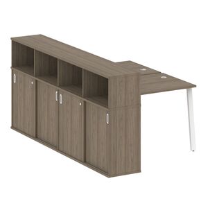 Рабочая станция на А-образном м/к с опорным шкафом-купе