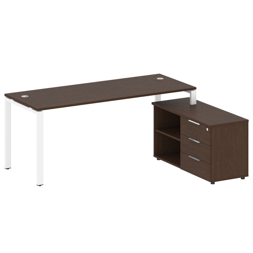 Рабочая станция с опорной тумбой правая