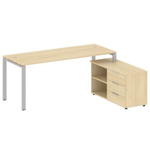 Рабочая станция с опорной тумбой правая