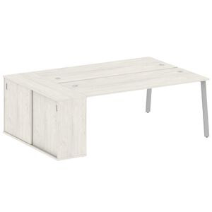 Рабочая станция на А-образном м/к с опорным шкафом-купе