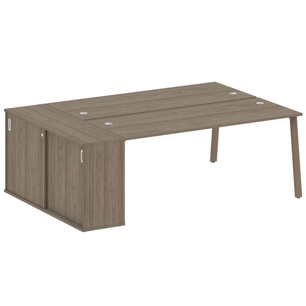 Рабочая станция на А-образном м/к с опорным шкафом-купе