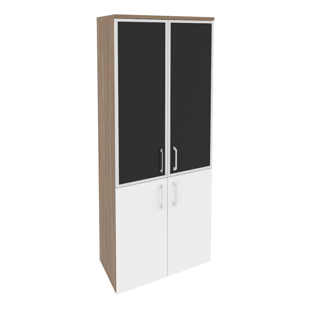 Шкаф высокий широкий (стекло черное)