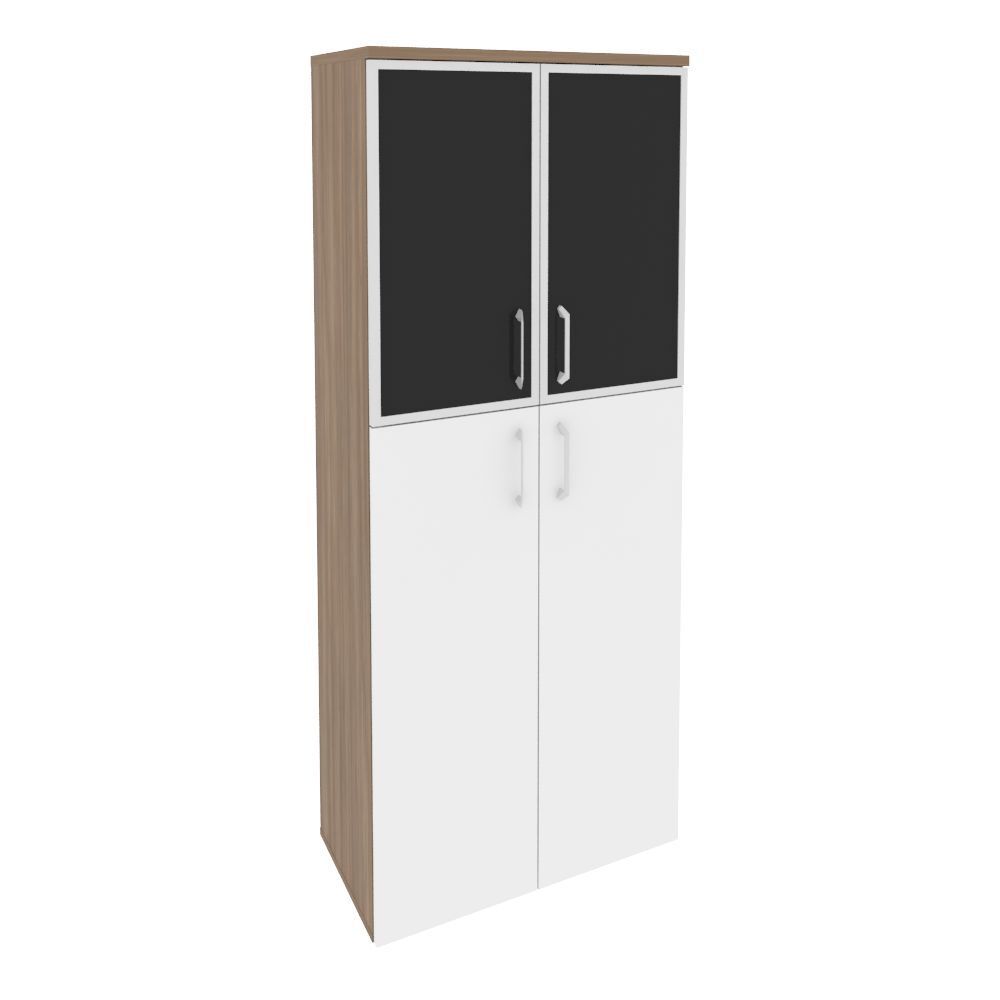 Шкаф высокий широкий (стекло черное)