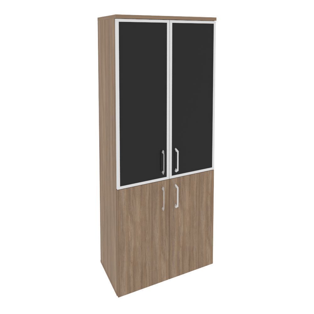 Шкаф высокий широкий (стекло черное)