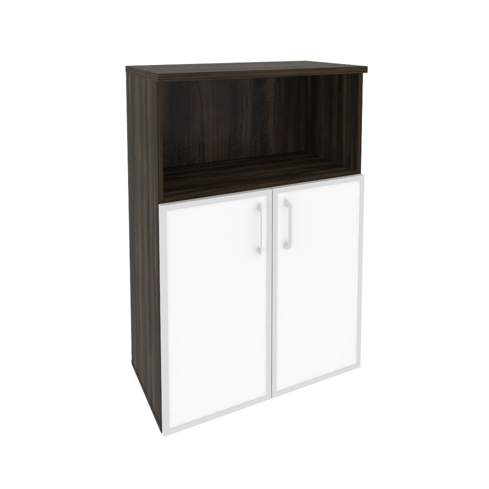 Шкаф средний широкий (стекло белое)