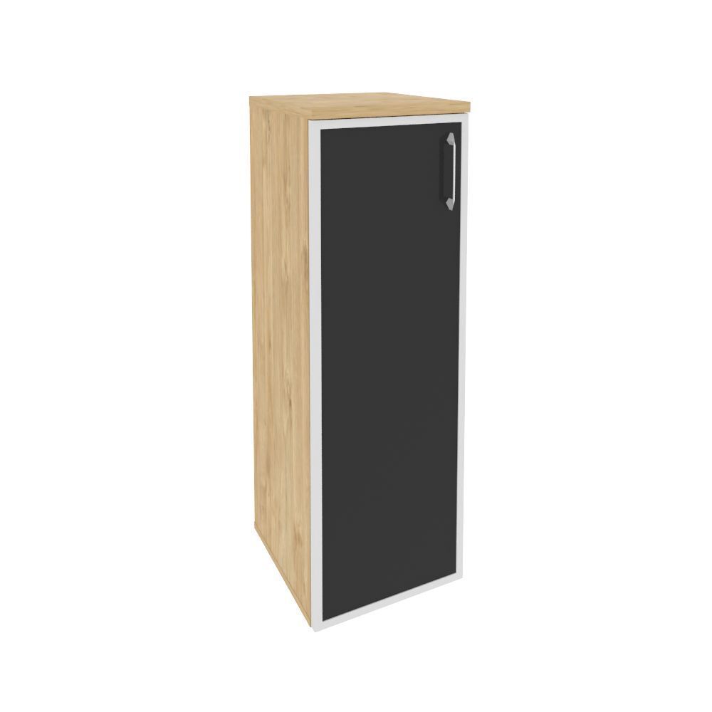 Шкаф средний узкий левый (стекло черное)