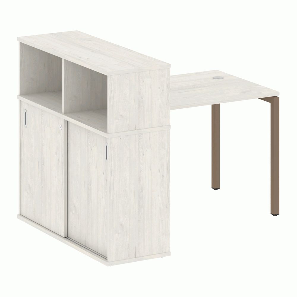 Стол письменный с шкафом-купе на П-образном м/к