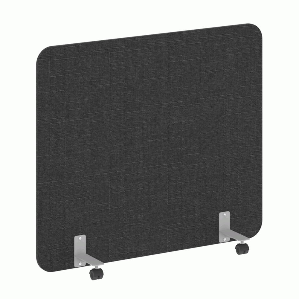 Перегородка на металлических опорах, на роликах