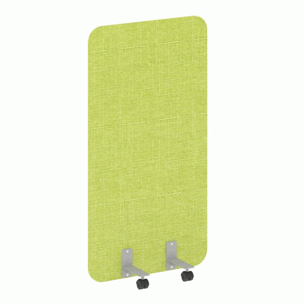 Перегородка на металлических опорах, на роликах