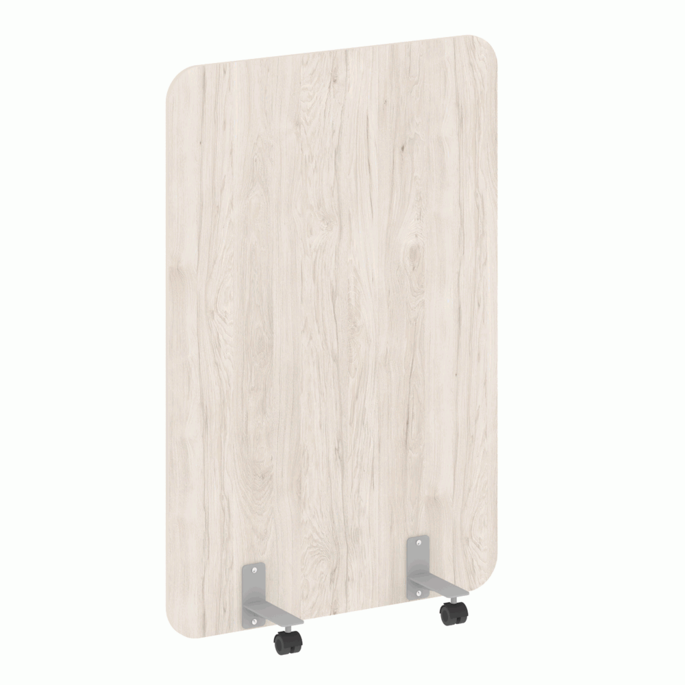 Перегородка на металлических опорах, на роликах