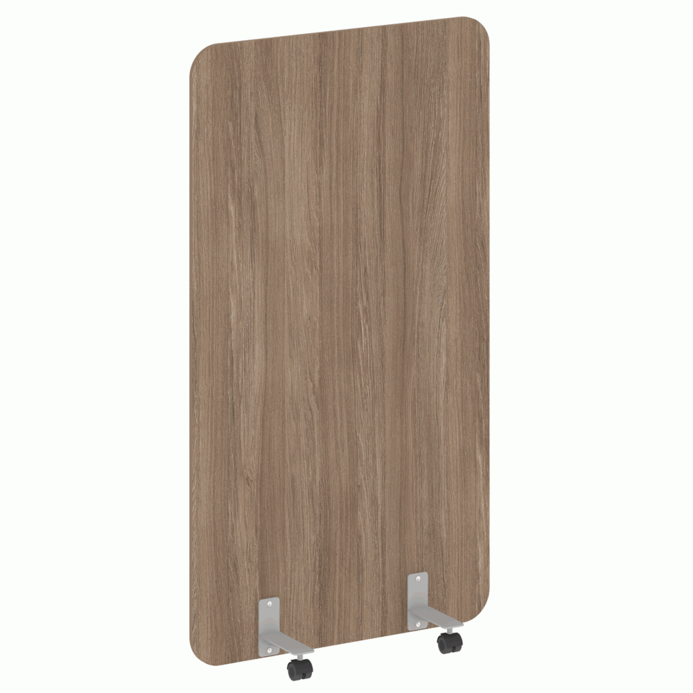 Перегородка на металлических опорах, на роликах