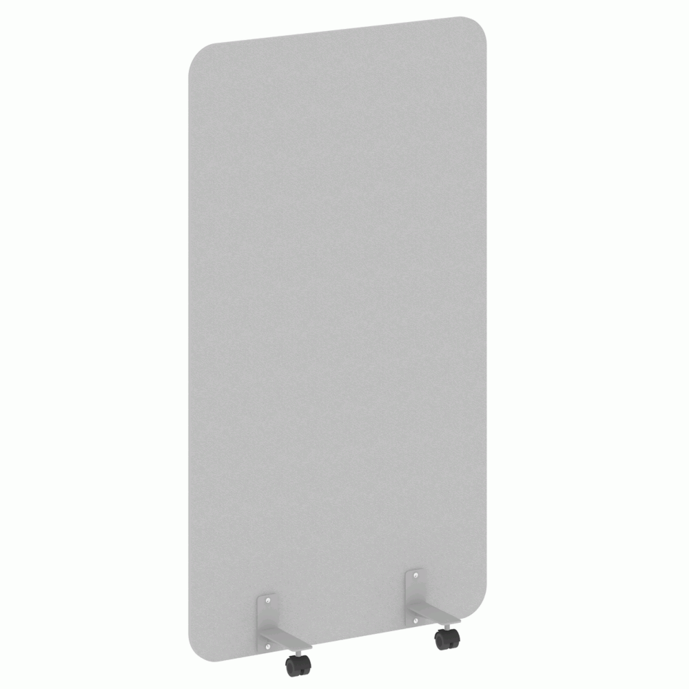 Перегородка на металлических опорах, на роликах