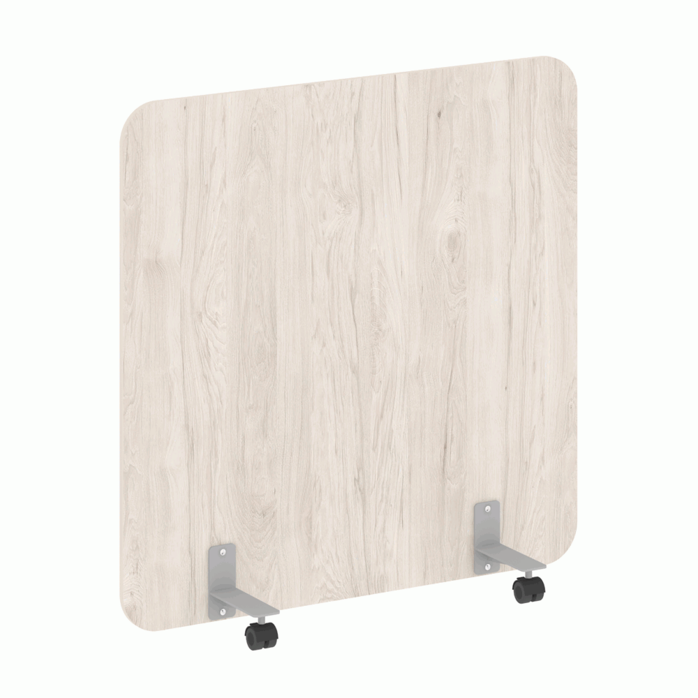 Перегородка на металлических опорах, на роликах