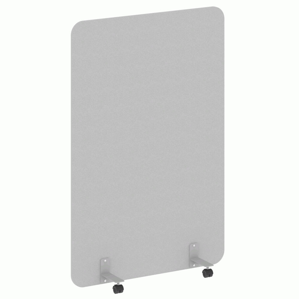 Перегородка на металлических опорах, на роликах