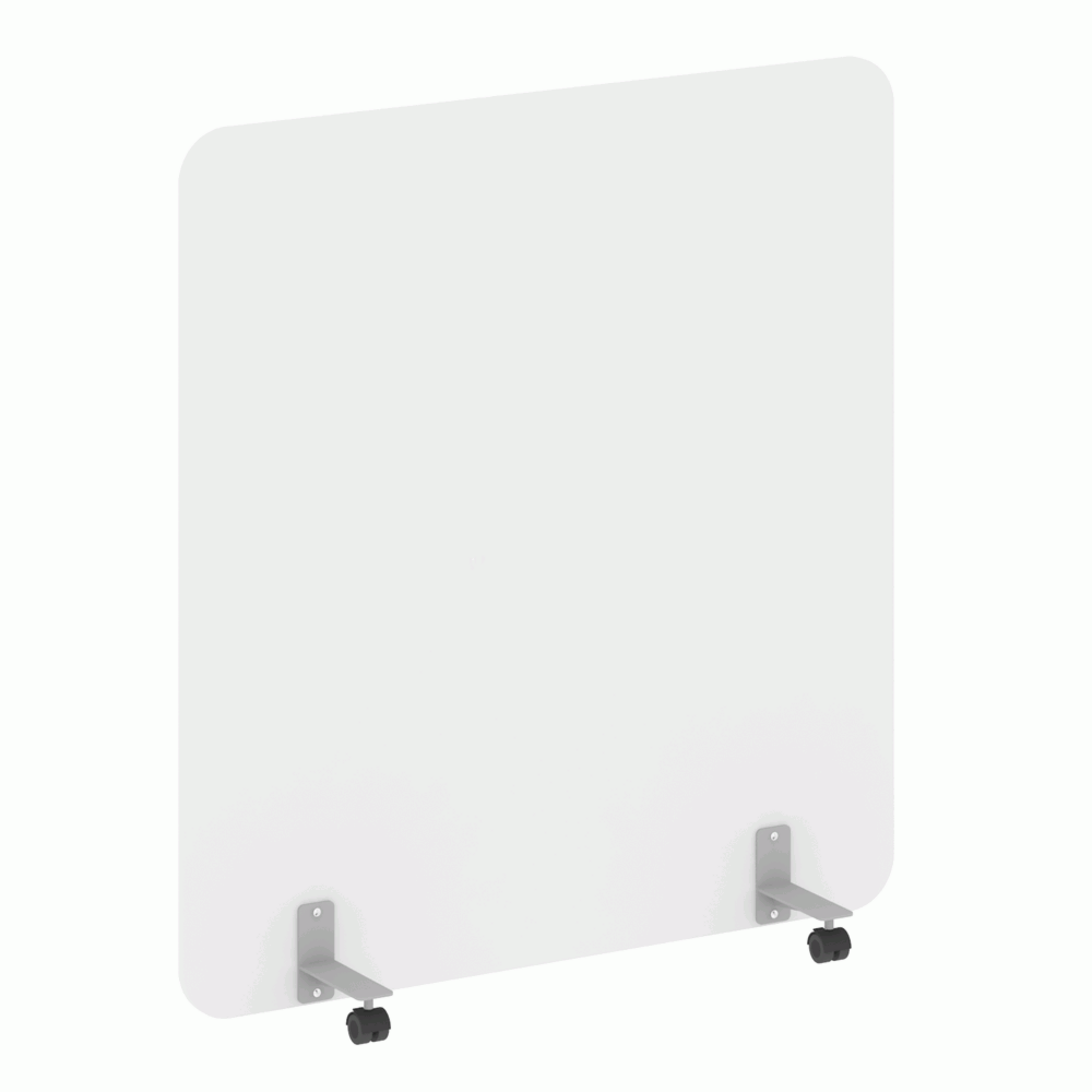 Перегородка на металлических опорах, на роликах