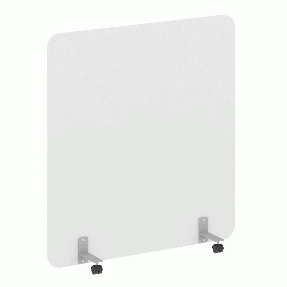 Перегородка на металлических опорах, на роликах