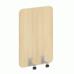 Перегородка на металлических опорах, на роликах