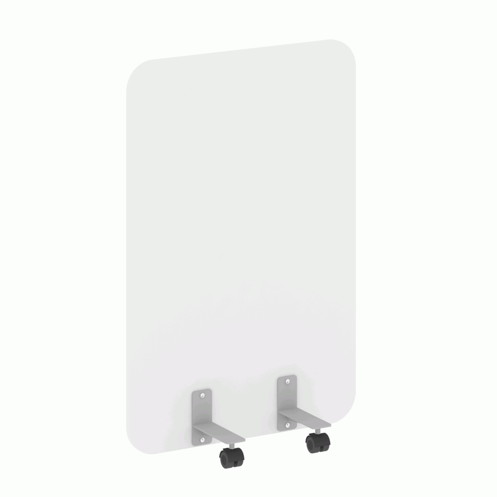 Перегородка на металлических опорах, на роликах