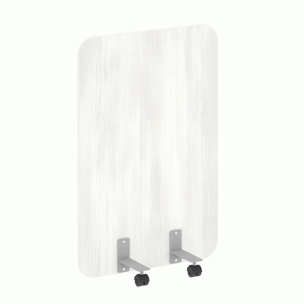 Перегородка на металлических опорах, на роликах