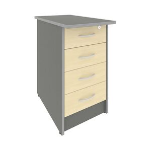 Тумба приставная с фолдингом (4 ящика, с замком)