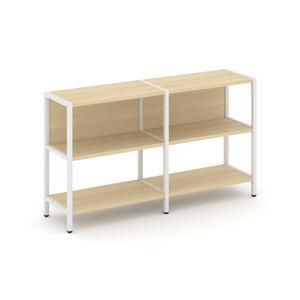 Двухсекционный стеллаж двухярусный