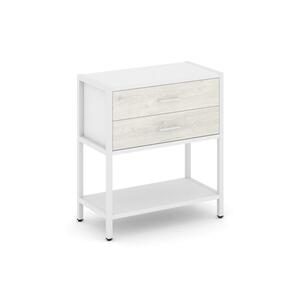 Односекционный стеллаж двухярусный с ящиками