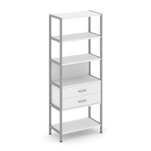 Односекционный стеллаж пятиярусный с ящиками