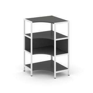 Односекционный угловой стеллаж трехярусный