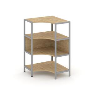 Односекционный угловой стеллаж трехярусный
