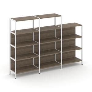 Трехсекционный стеллаж четырех/трехярусный