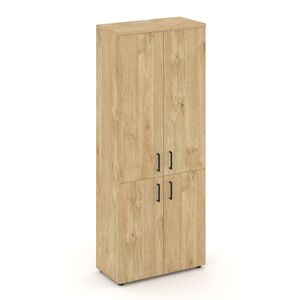 Шкаф высокий широкий (2 низких фасада ЛДСП + 2 средних фасада ЛДСП)