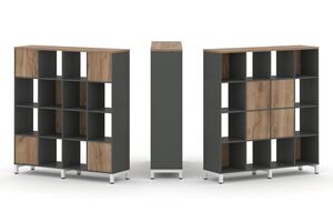 Набор стеллажа двухстороннего, 4 яруса