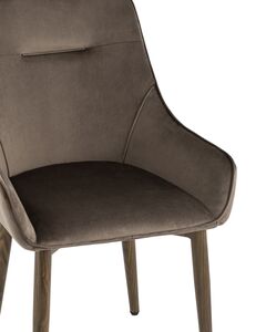 Стул Диана велюр коричневый 4 шт