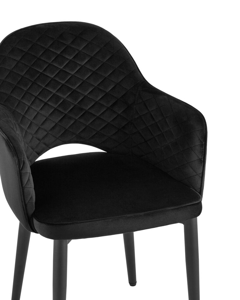 Стул Венера диамант велюр черный 2 шт