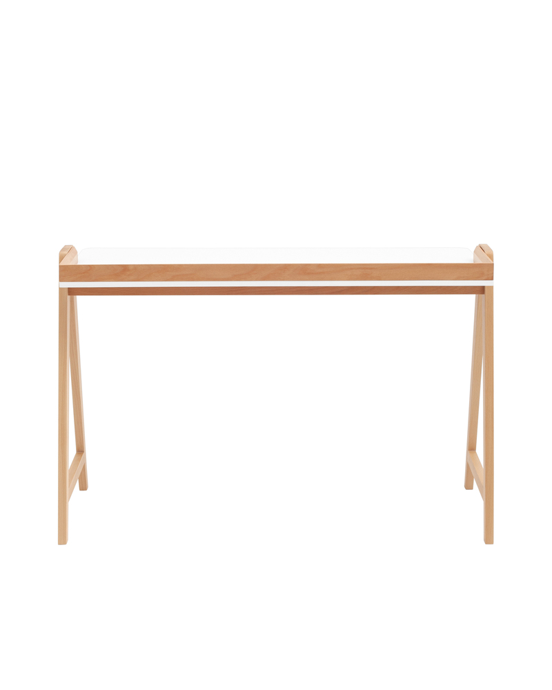 Стол письменный Pyramid 118*53 белый/светлое дерево