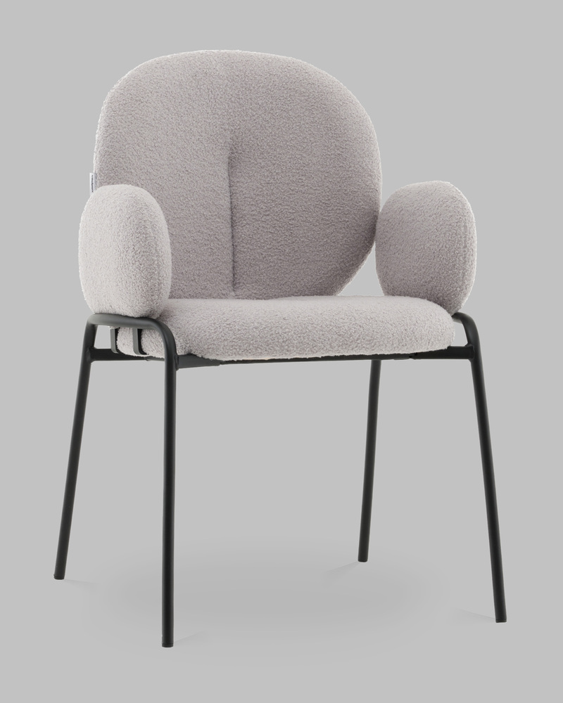 Стул с подлокотниками букле