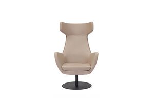 Кресло с высокой спинкой на круглой опоре