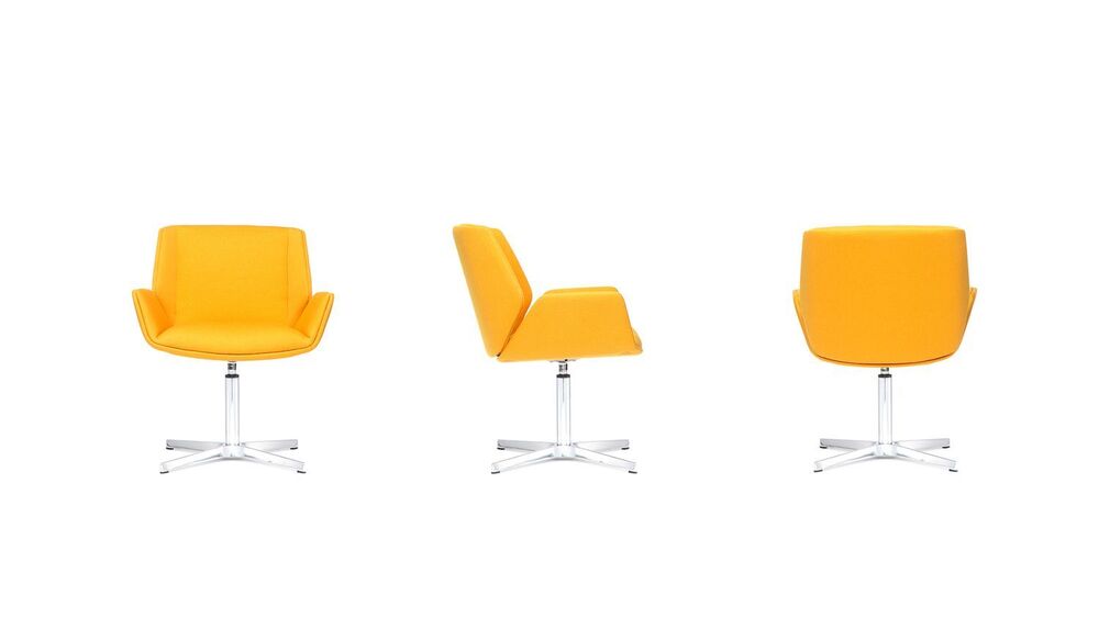 Кресло низкая спинка, крестовина с возвратным механизмом, спинка обитая