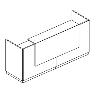Стойка ресепшен прямая (полка высокая)