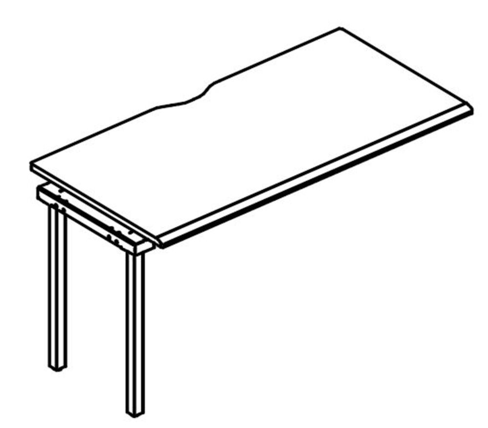 Секция стола станции на каркасе МТ 1 скос