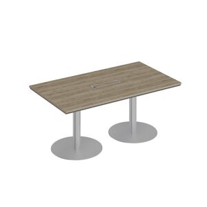 Стол для переговоров на круглых опорах-колоннах