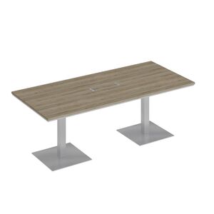 Стол для переговоров на квадратных опорах-колоннах