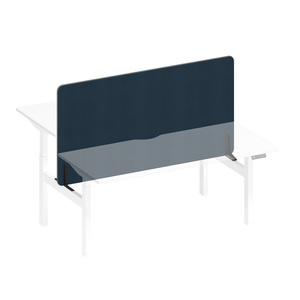 Экран настольный фронтальный тканевый с мягким наполнителем с кабель-каналом