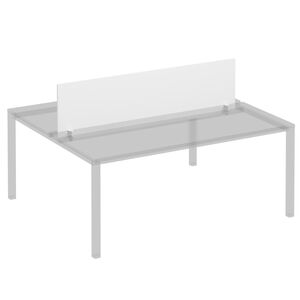 Экран фронтальный с кронштейнами для станции 180 на белом каркасе КФ