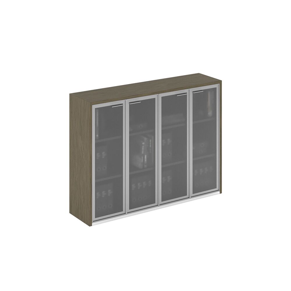 Шкаф для документов средний со стеклянными дверями, 4-дверный