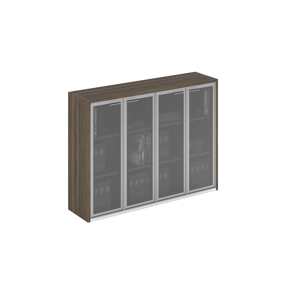 Шкаф для документов средний со стеклянными дверями, 4-дверный