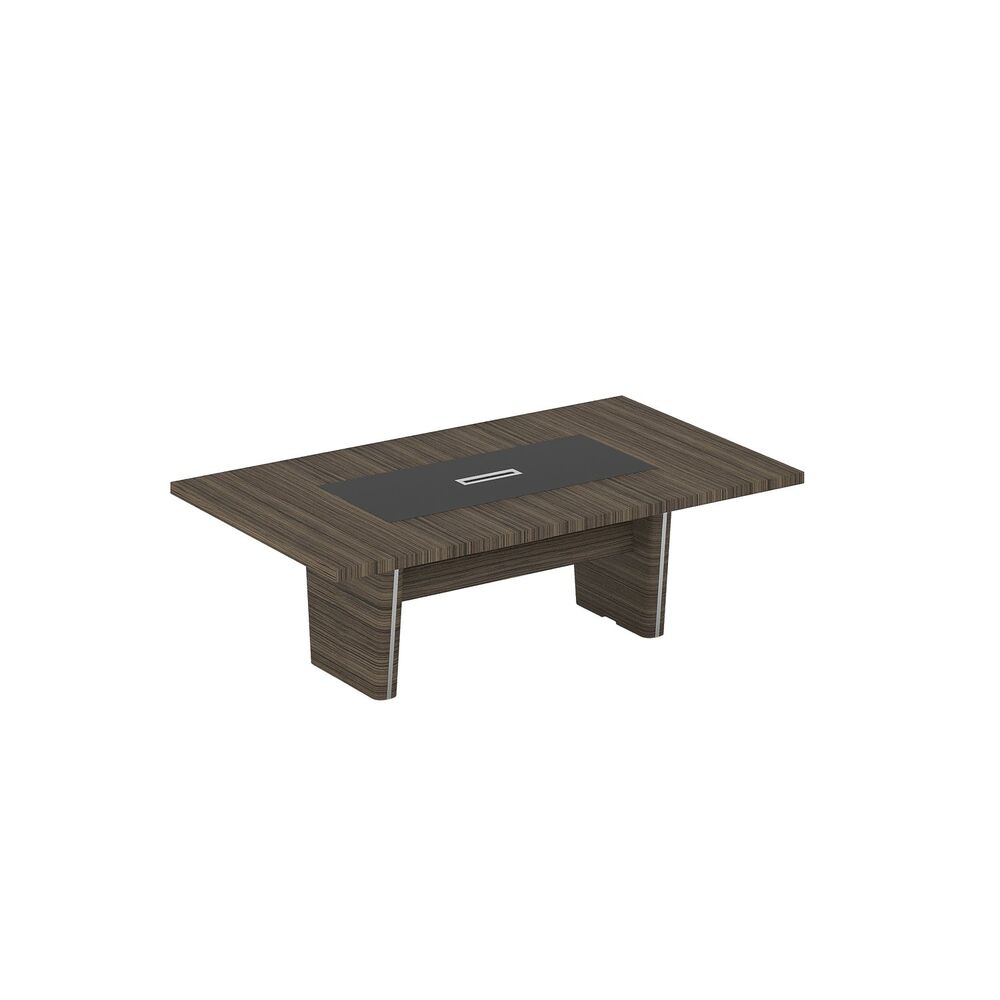 Стол для переговоров составной с кожаной вставкой