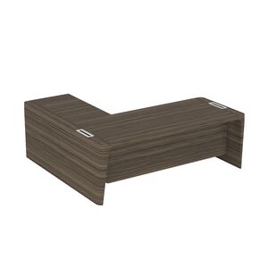 Стол для руководителя правый с приставкой на малой тумбе и фронтальной панелью